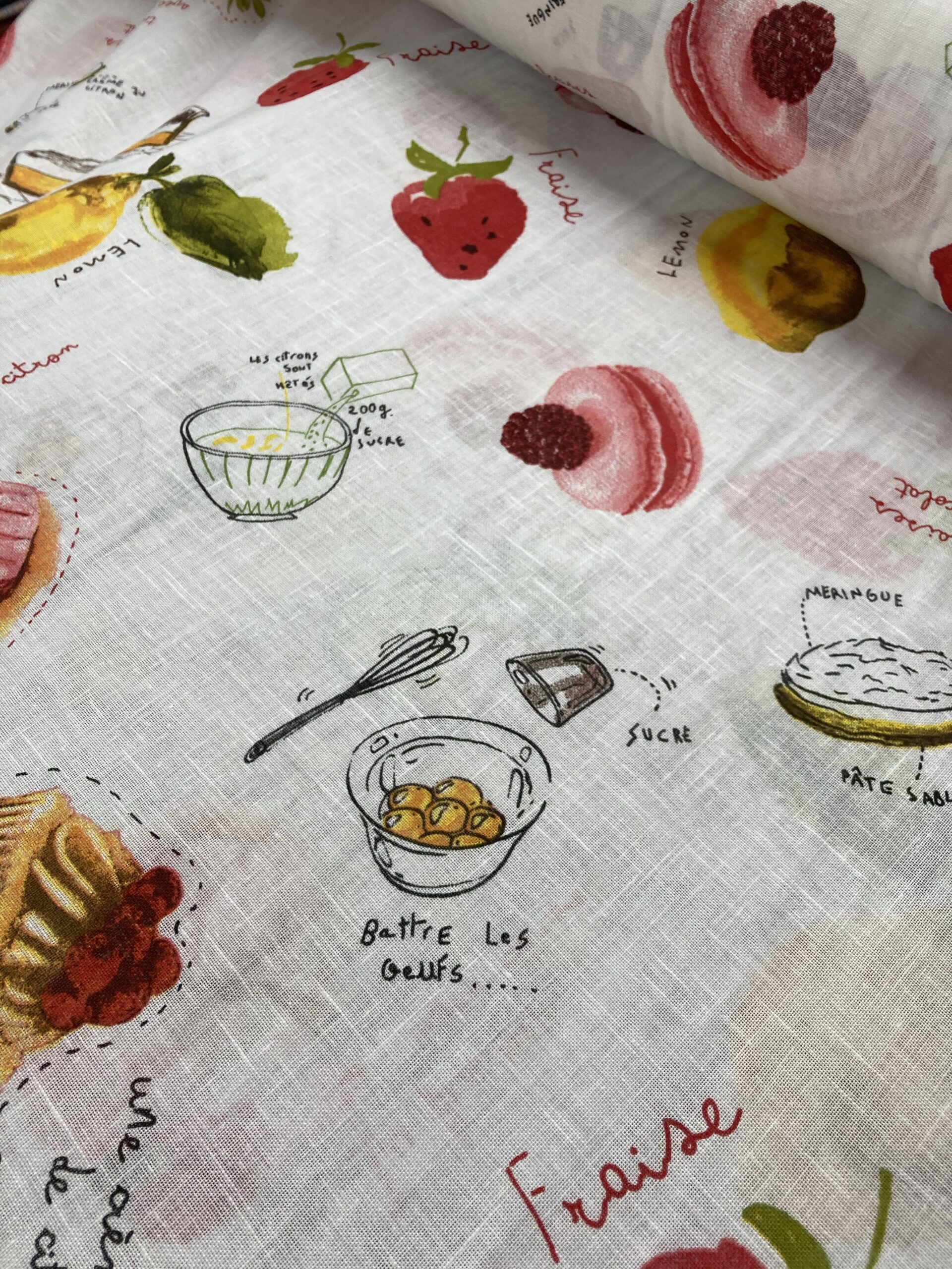 Visillo De Cocina Fresas Cupcake