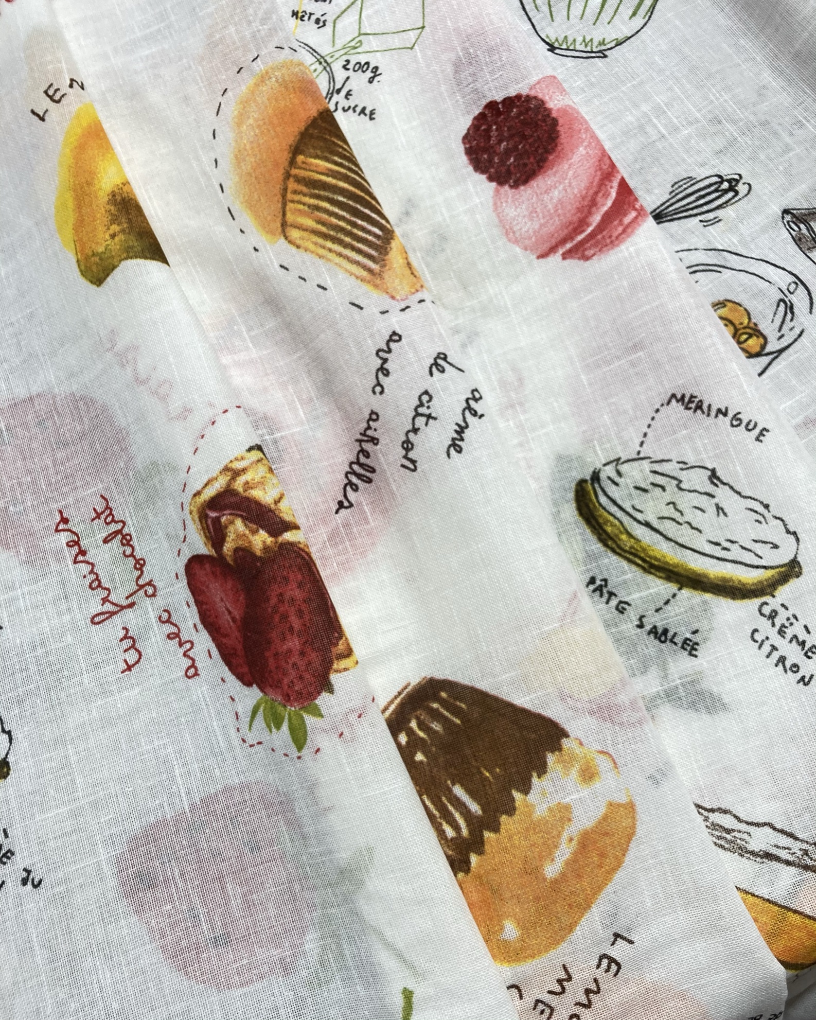 Visillo De Cocina Fresas Cupcake