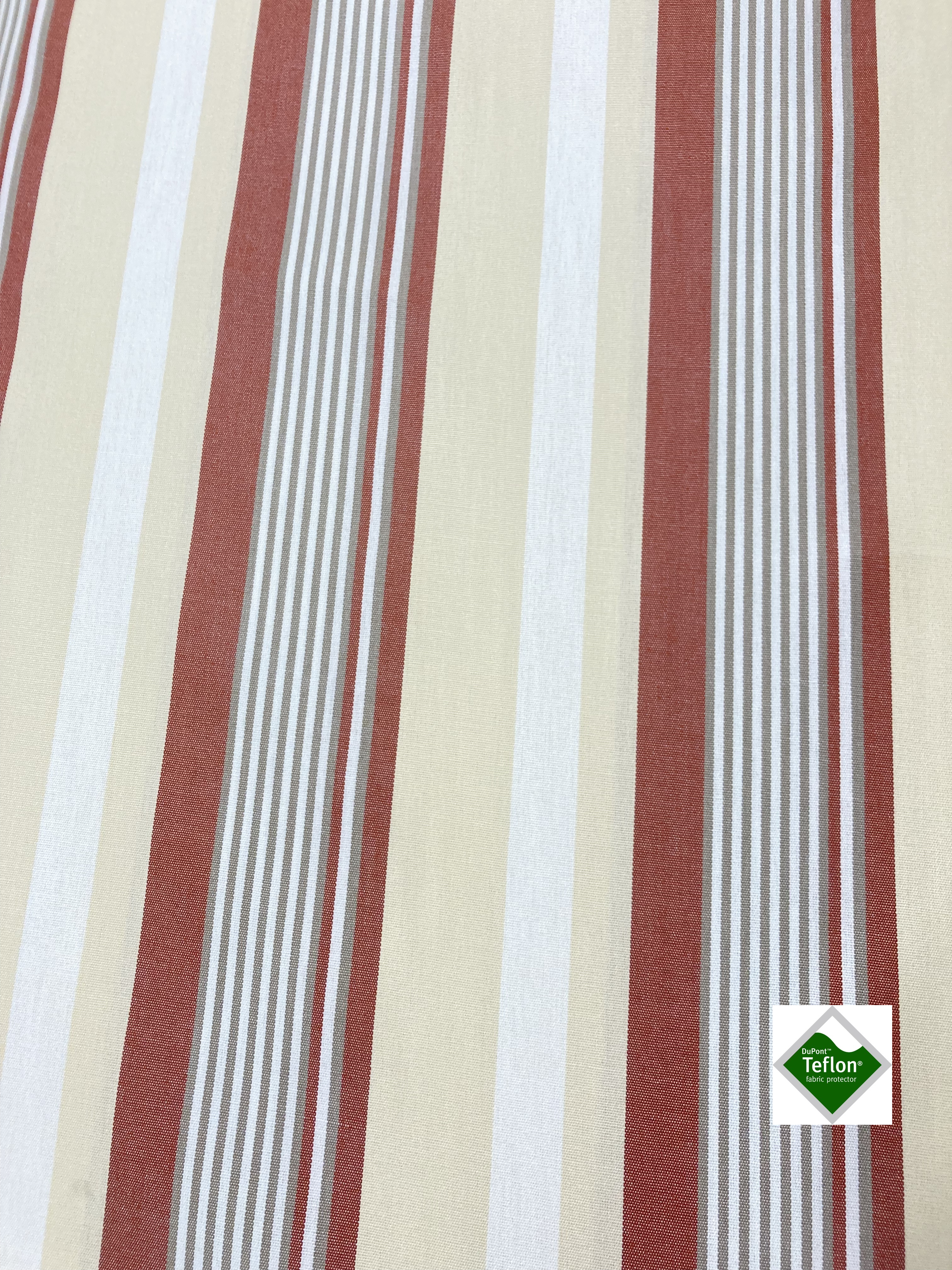 Toldo teflon rayas beig/teja