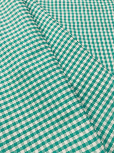 Vichy algodón 0,5 cm verde