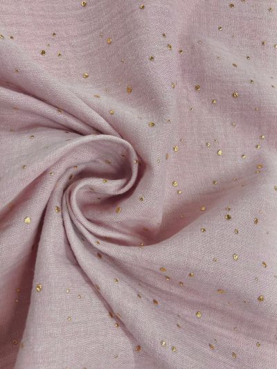 Doble gasa gotas oro maquillaje empolvado.