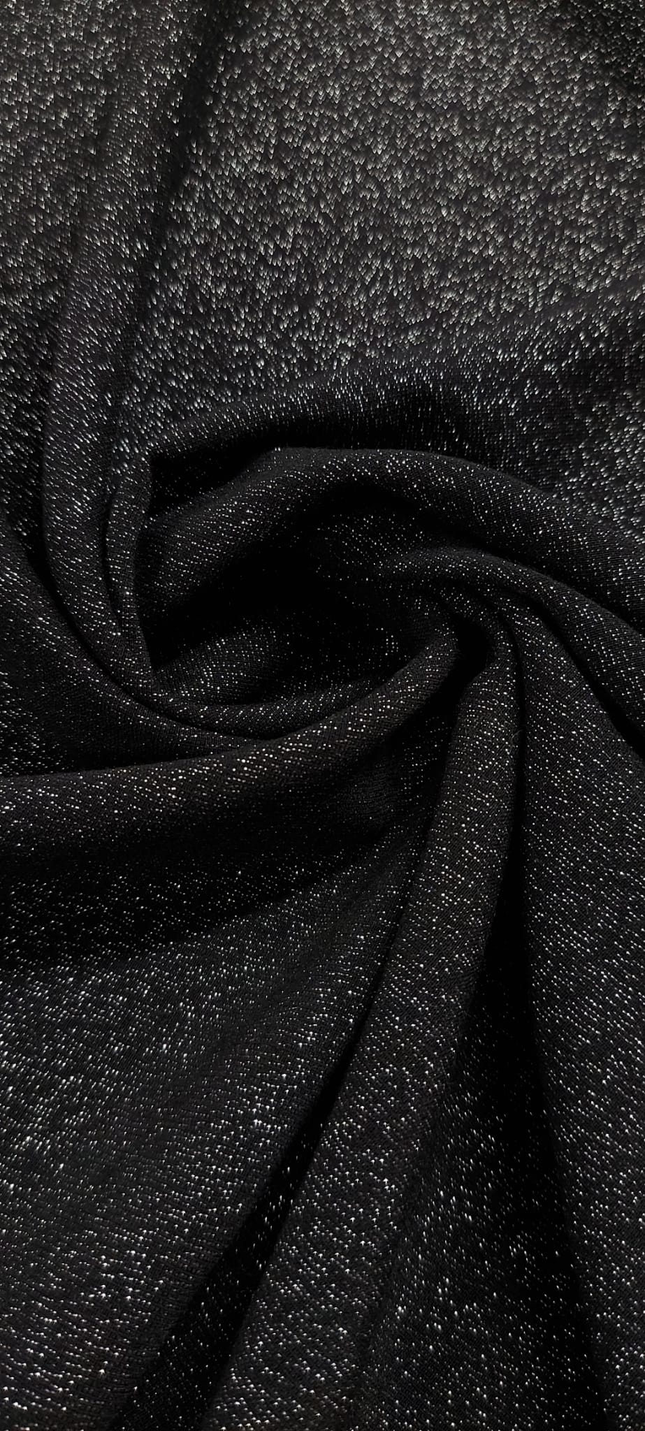 Lamé negro plata