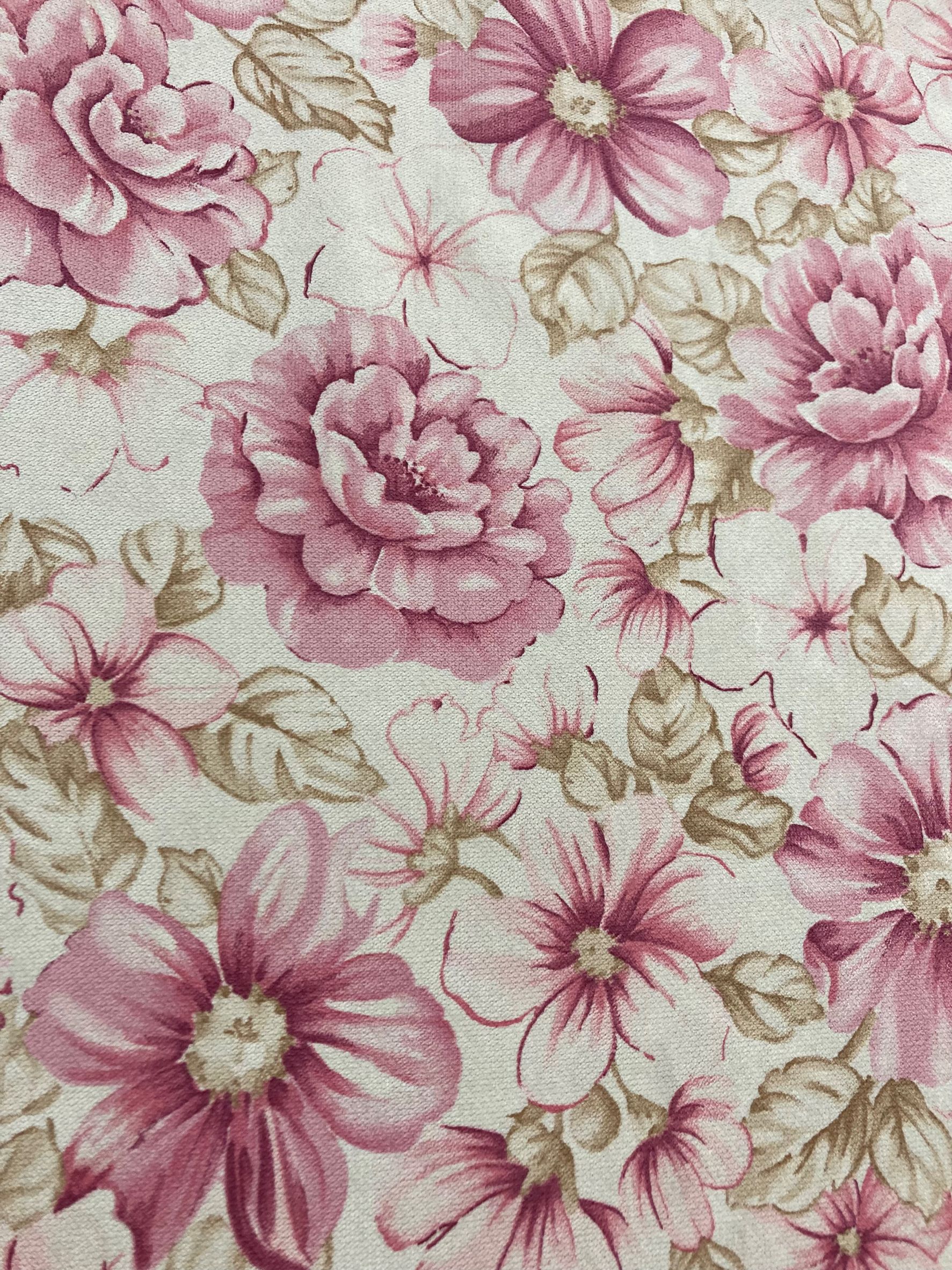 Velvetón estampado flor rosa