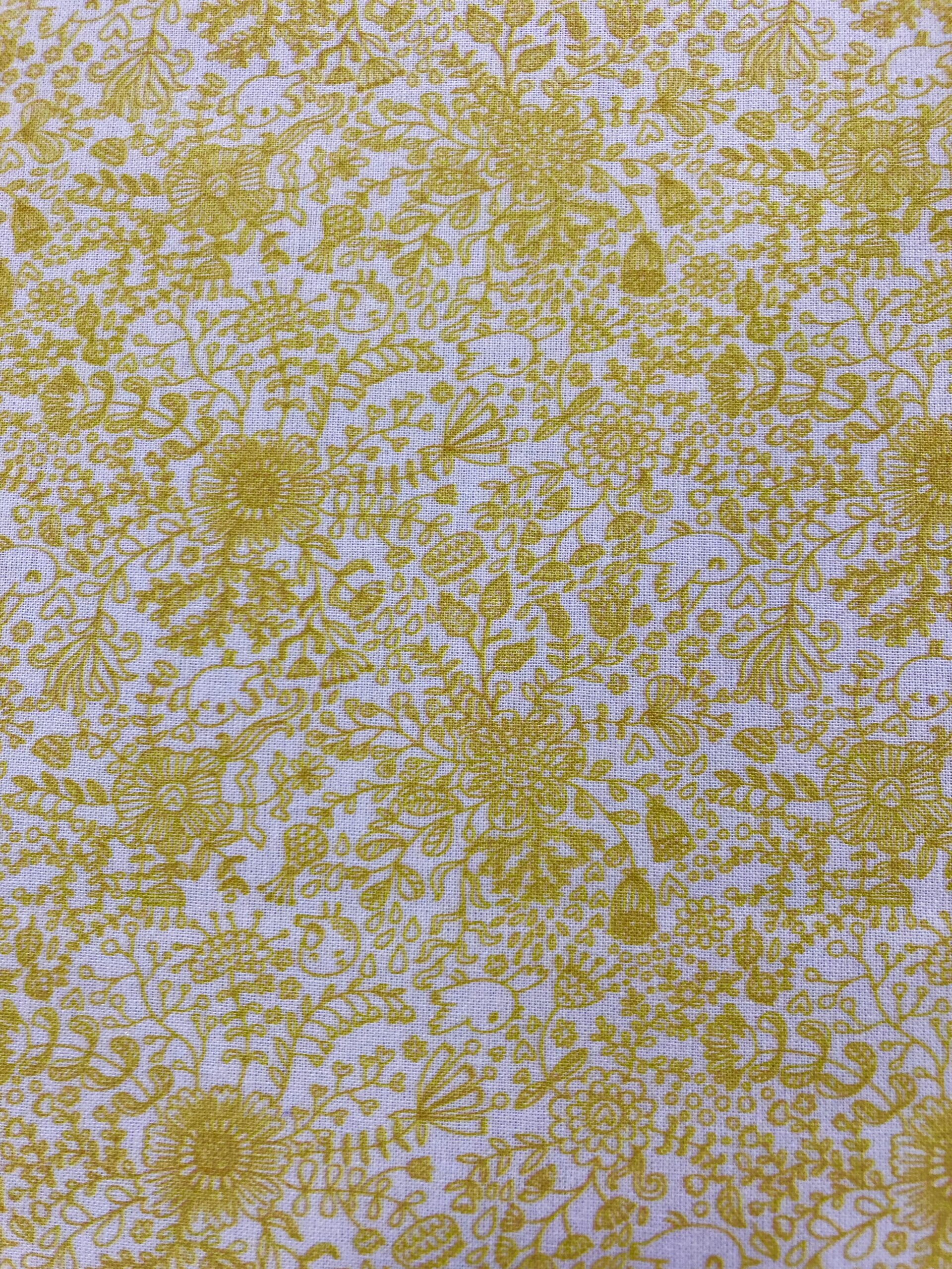 pajaritos flores mostaza f.blanco