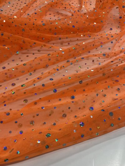 Tul plumeti fantasía naranja