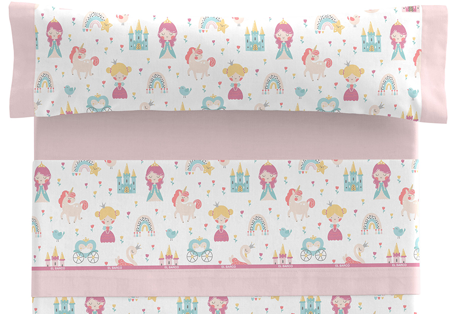 Juego Sábana Reinas rosa EL BARCO