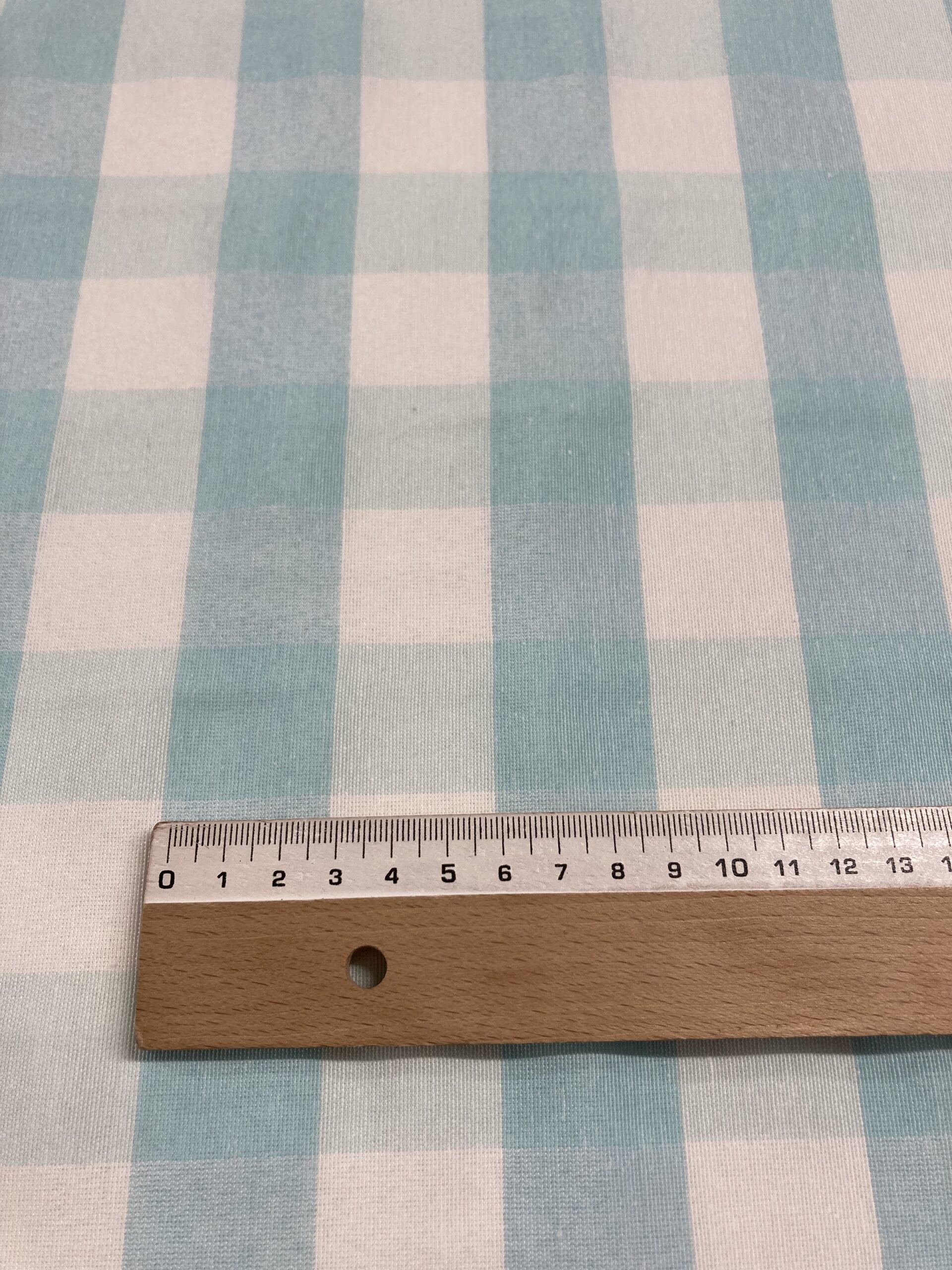 Loneta vichy turquesa empolvado grande