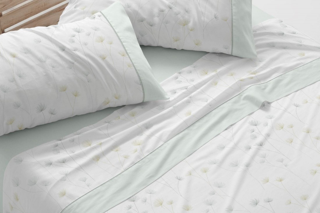 Juego sabanas Algodón 621 BURRITO BLANCO Verde