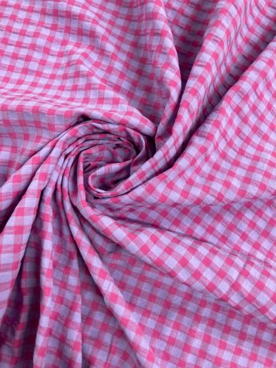 Vichy seersucker fuxia/malva