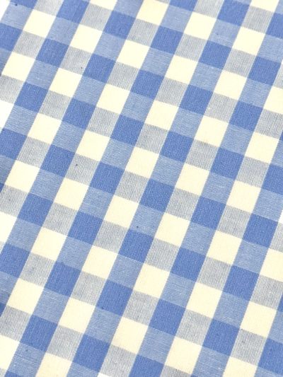 Vichy algodón 1cm celeste