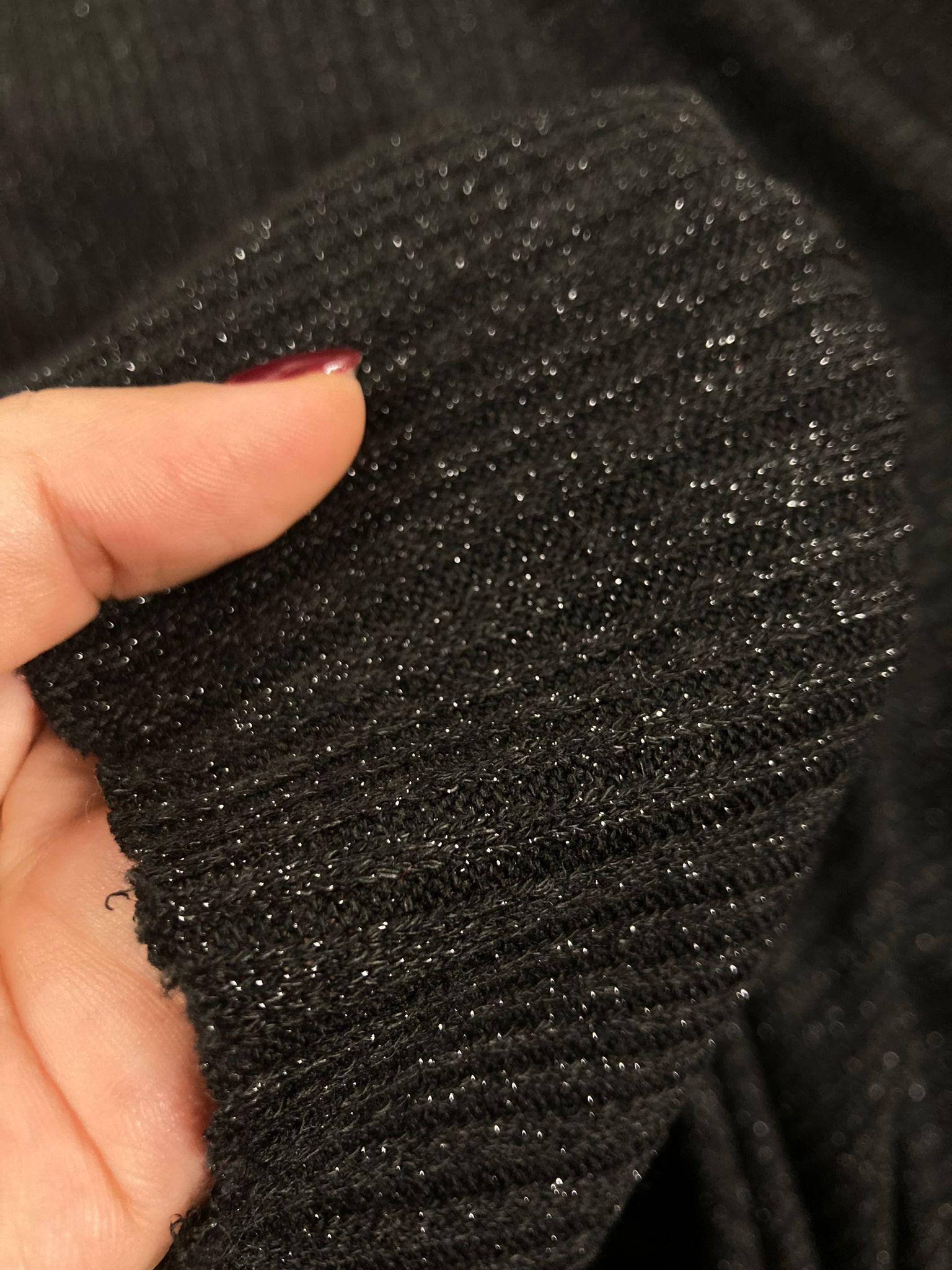 Punto canalé lurex negro - Imagen 2