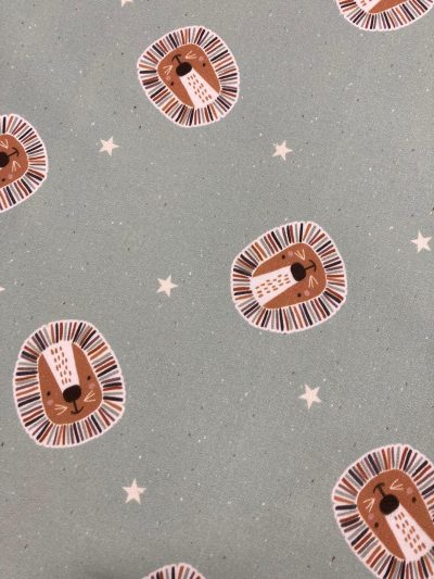 Algodón Fred leones verde..