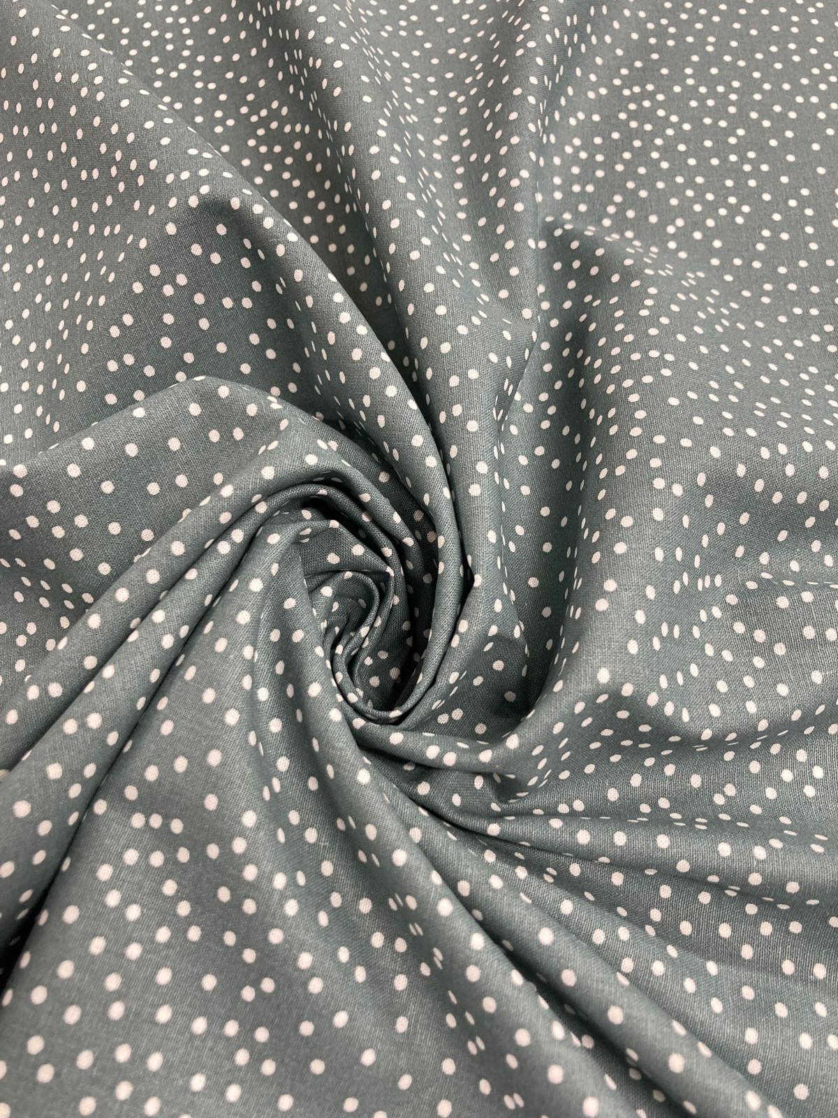 Algodón Misao topitos azul...