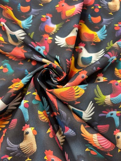 Algodón 3D gallinas