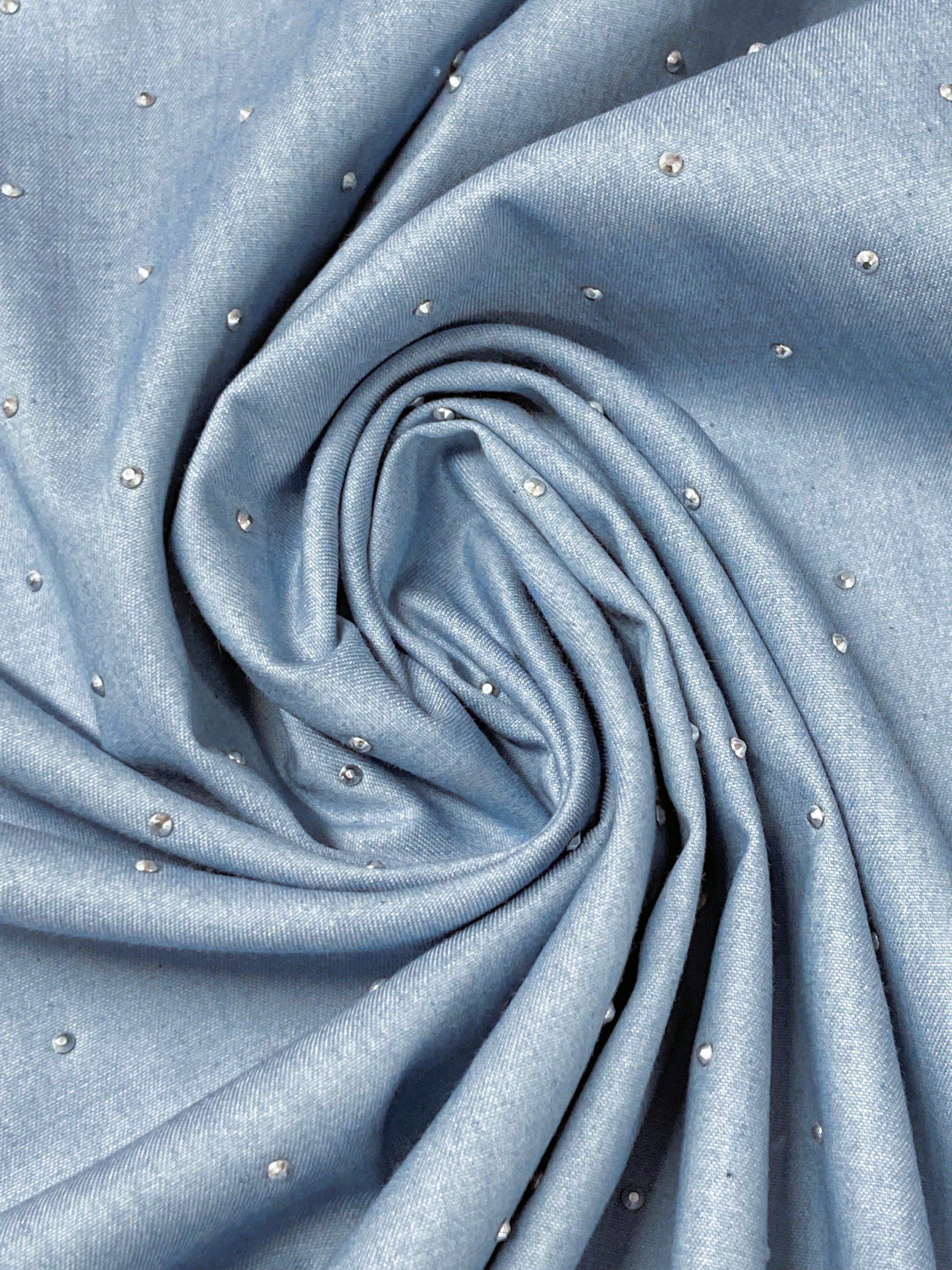 Vaquero cristales azul claro