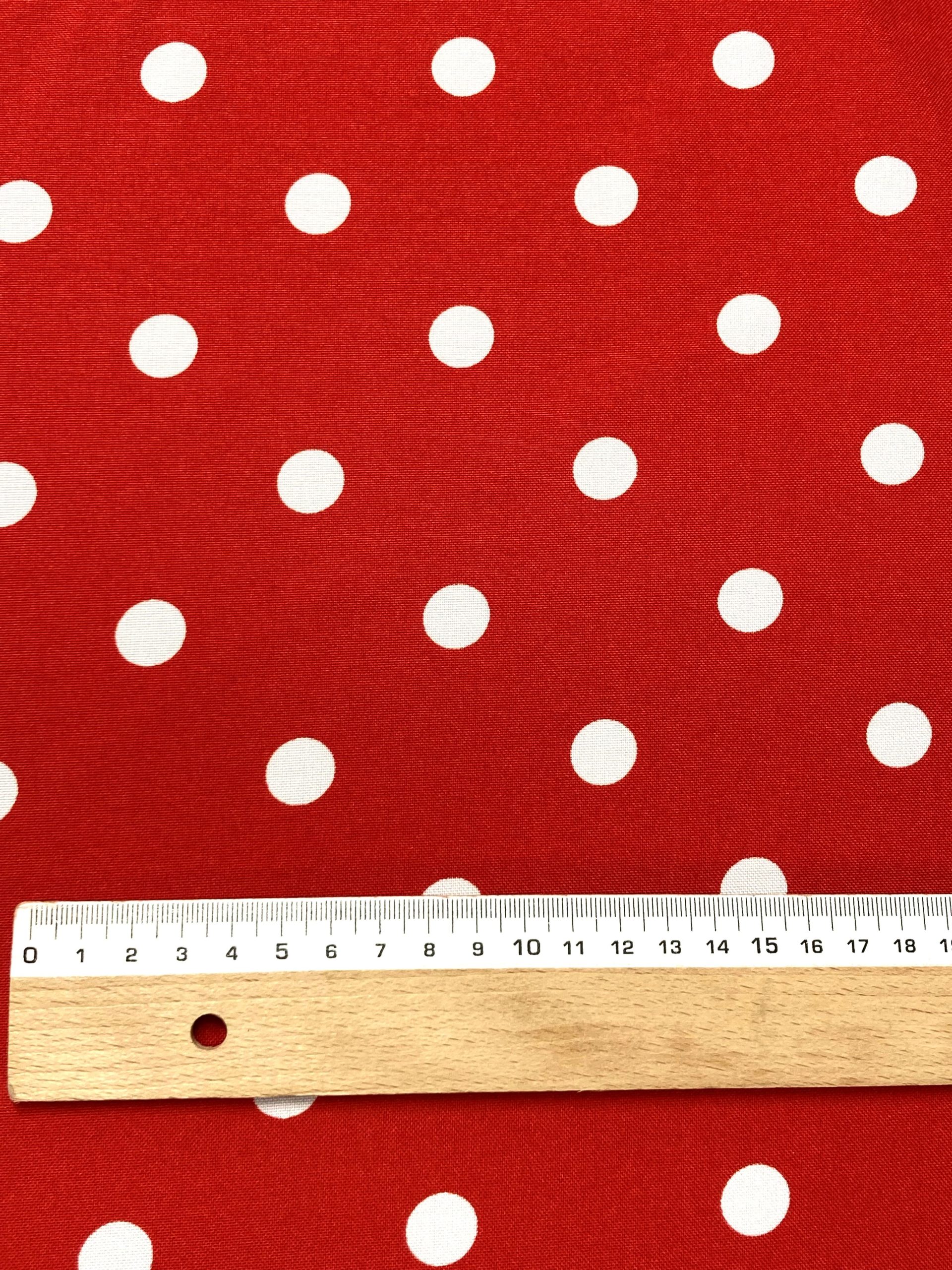 Popelín Flamenca rojo l.blanco