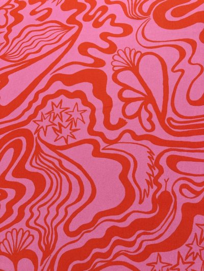 Algodón Psico fuxia/naranja