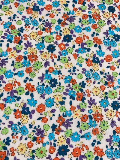 Algodón flores Orión verde