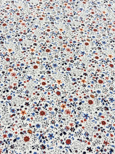 Algodón flores Altea azul