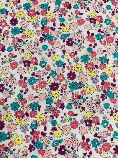 Algodón flores Orión rosa