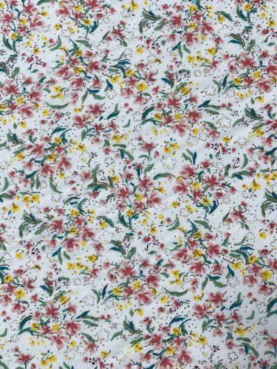 Algodón flores Tifanny coral