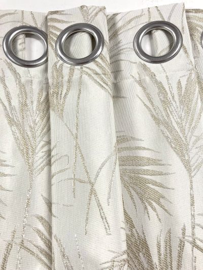 Cortina confeccionada hojas tropicales