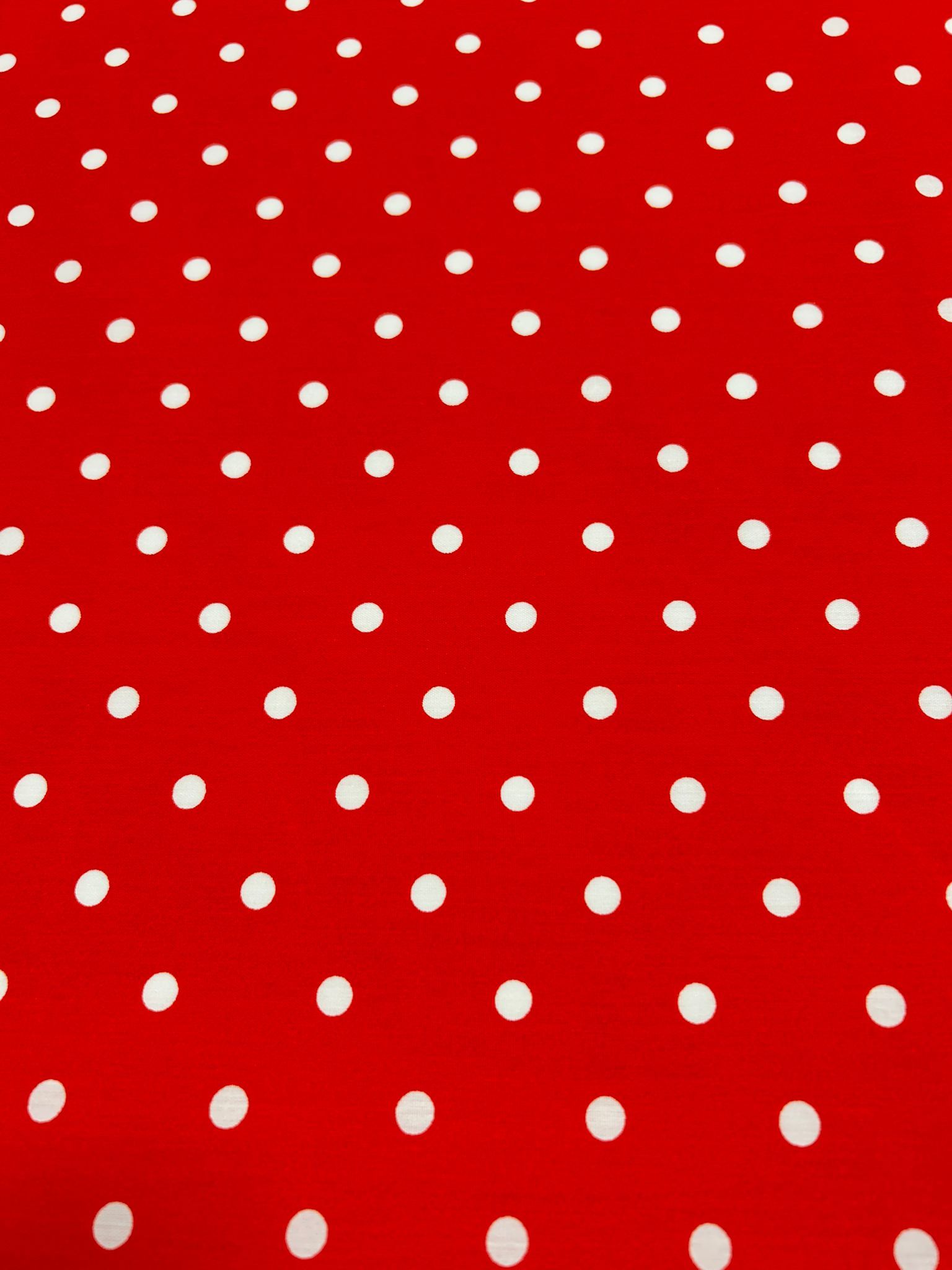 Popelín Flamenca rojo l.blanco 8mm