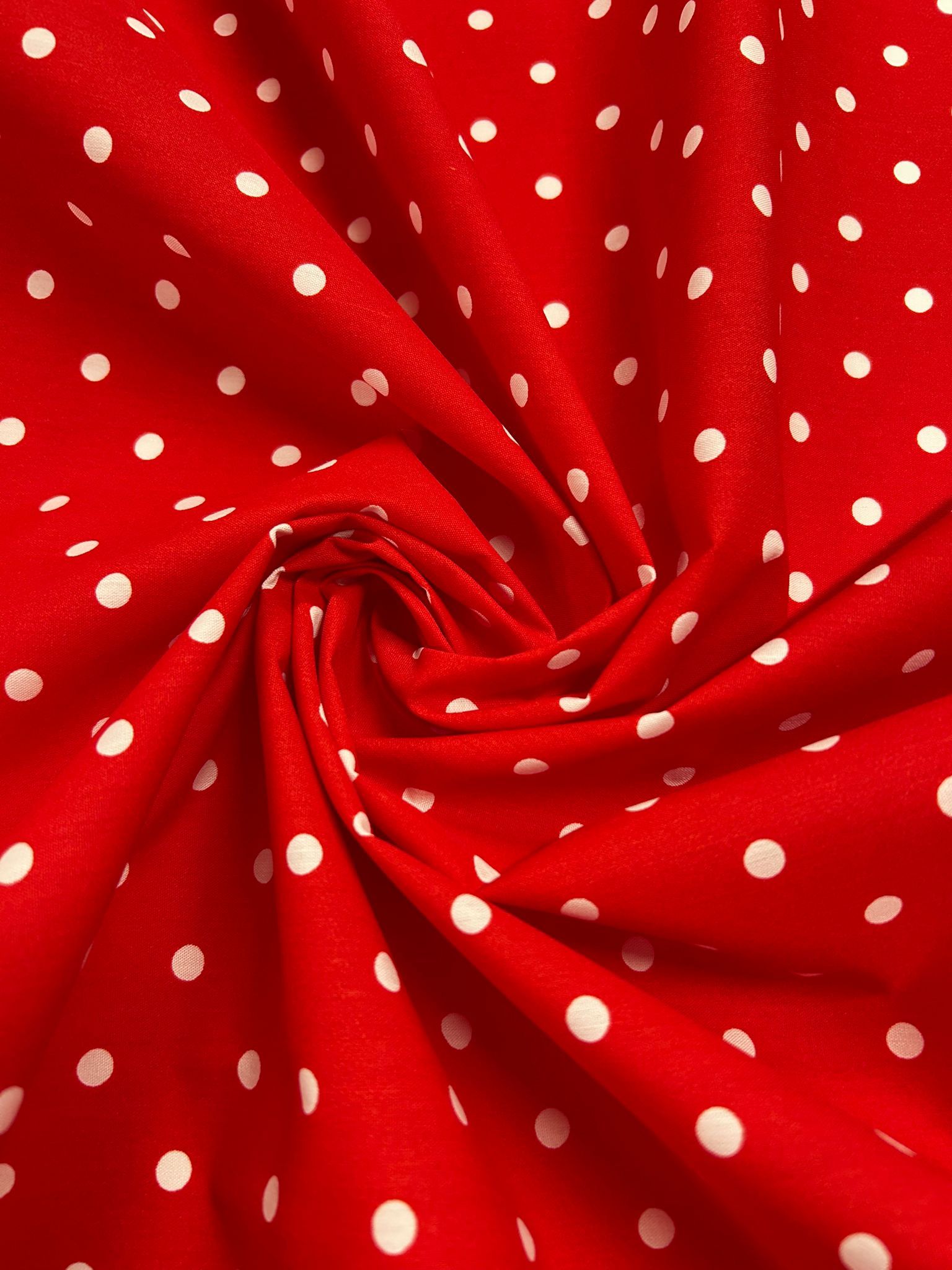 Popelín Flamenca rojo l.blanco 8mm - Imagen 3