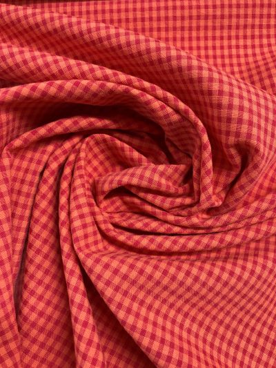 Vichy seersucker rojo/coral mini