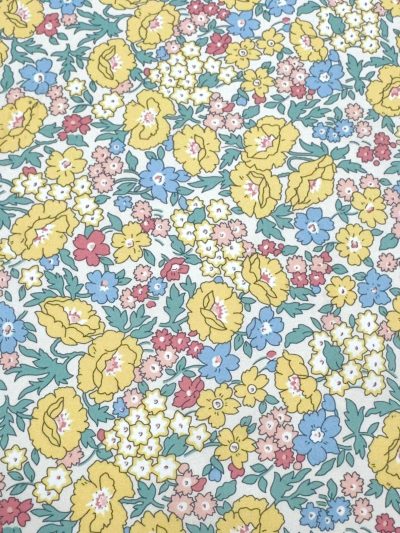 Algodón flores Cinthia amarillo