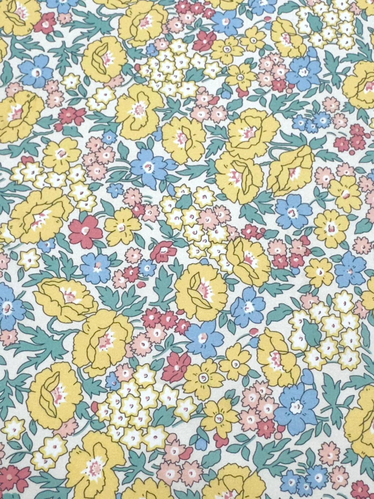 Algodón flores Cinthia amarillo