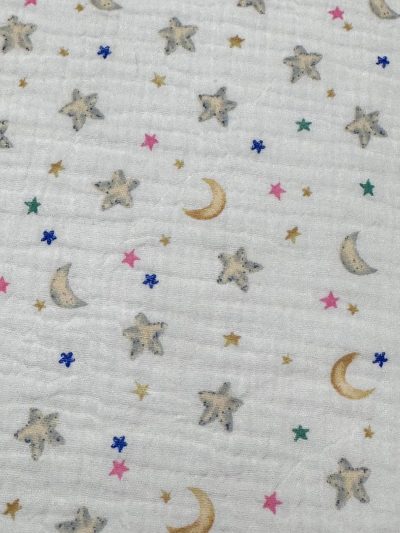 Doble gasa Star moon blanca