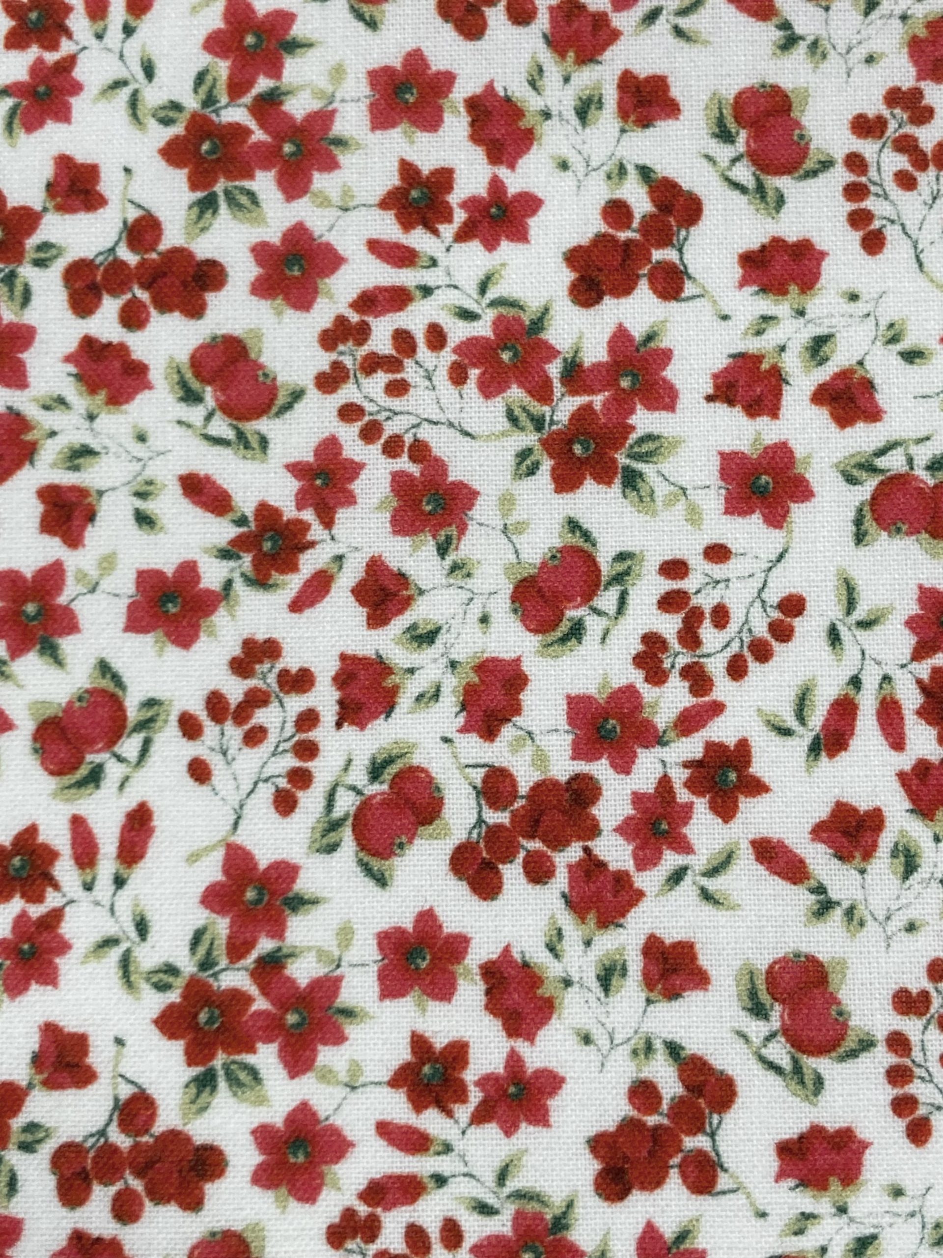 Algodón flor Argani rojo