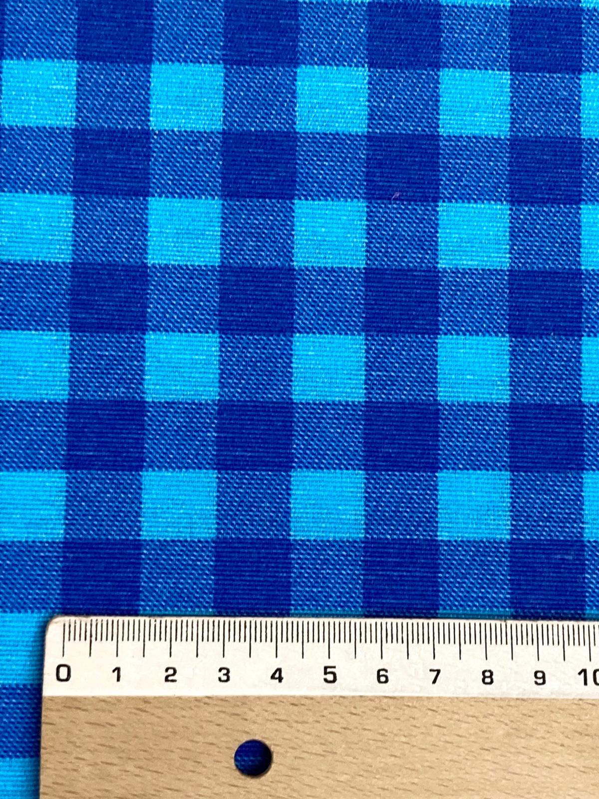 Loneta Vichy Bicolor azulón