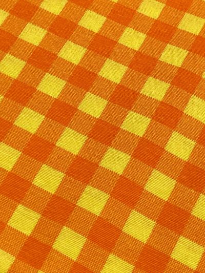 Loneta Vichy Bicolor naranja