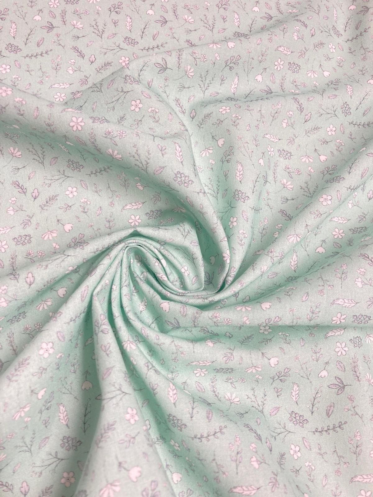 Algodón baby flor f.verde