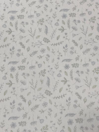 Algodón baby flor celeste