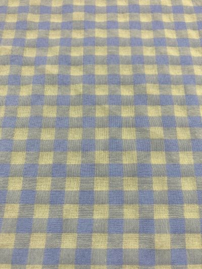 Vichy seersucker ligero celeste manzana