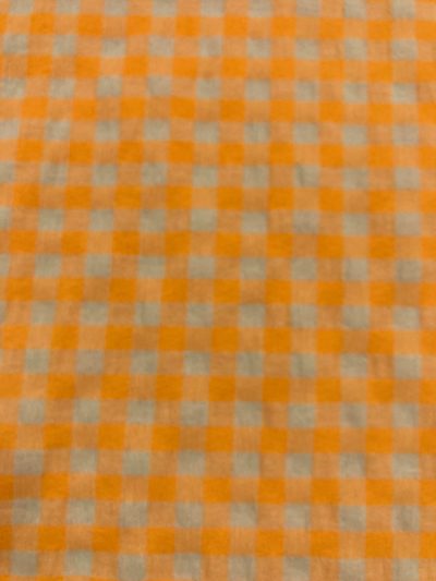 Vichy seersucker ligero naranja fluor