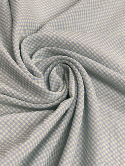 vichy seersucker ligero celeste/manzana mini