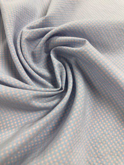 vichy seersucker ligero celeste salmón mini