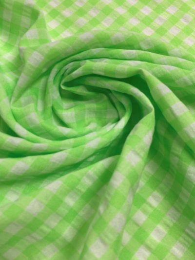 vichy seersucker ligero verde fluor