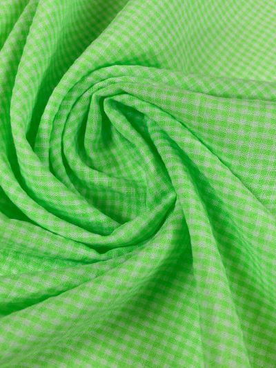 vichy seersucker ligero verde fluor mini