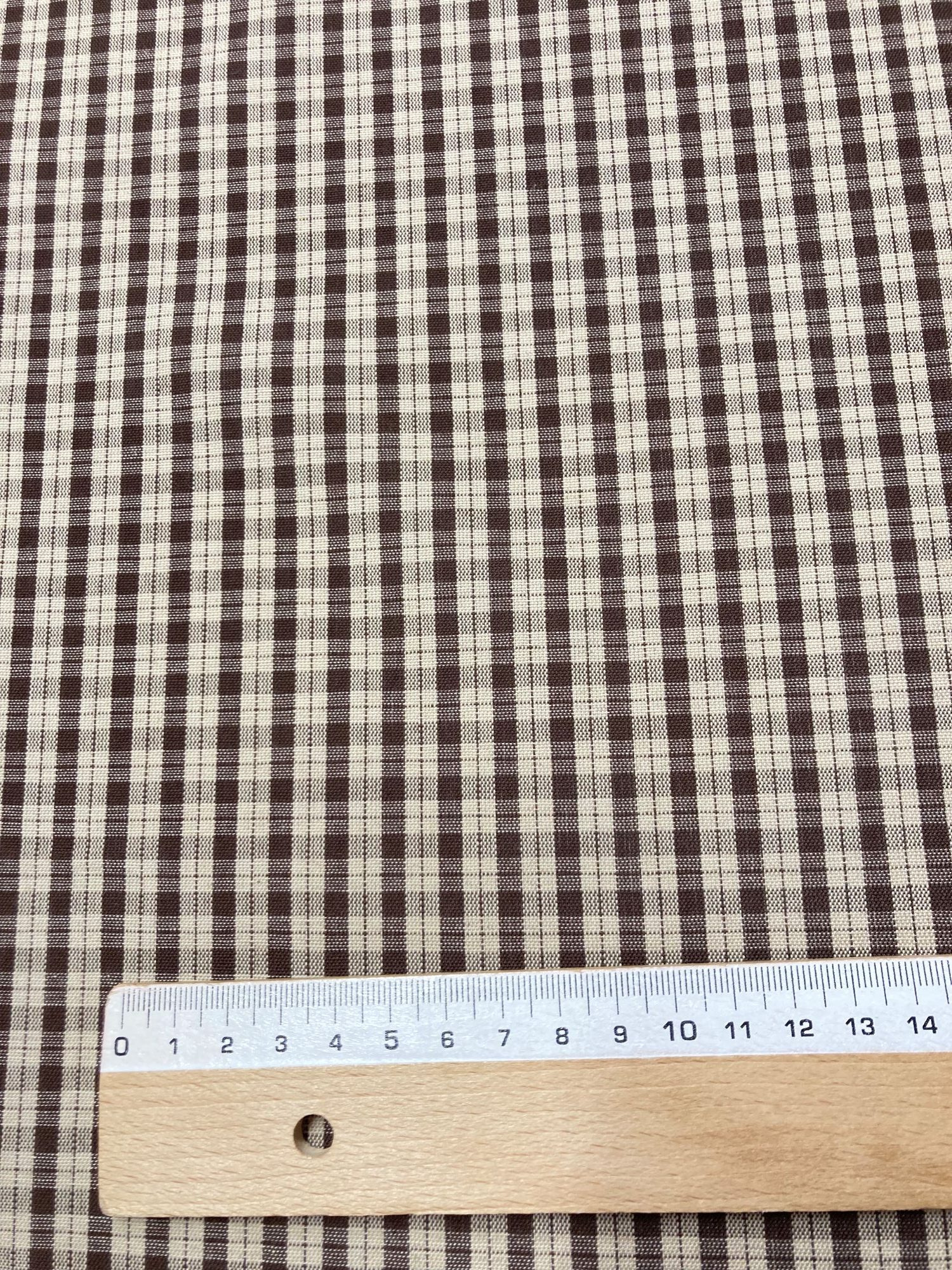Algodón Creta cuadros marrón