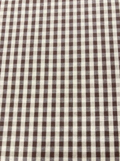 Algodón Creta vichy pequeño marrón