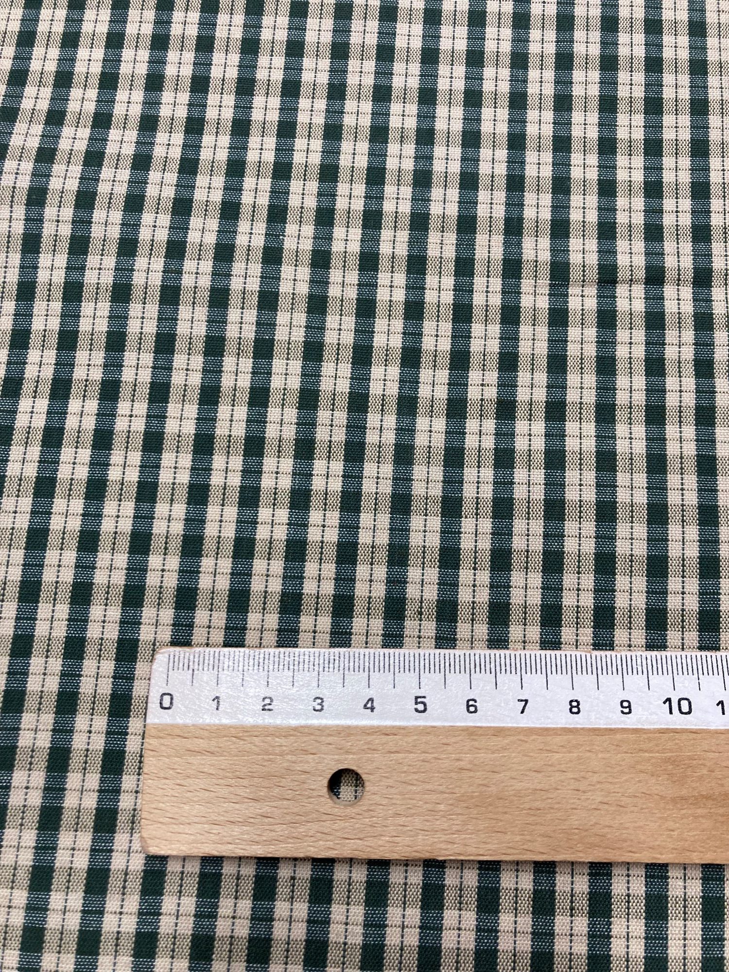 Algodón Creta cuadros verde