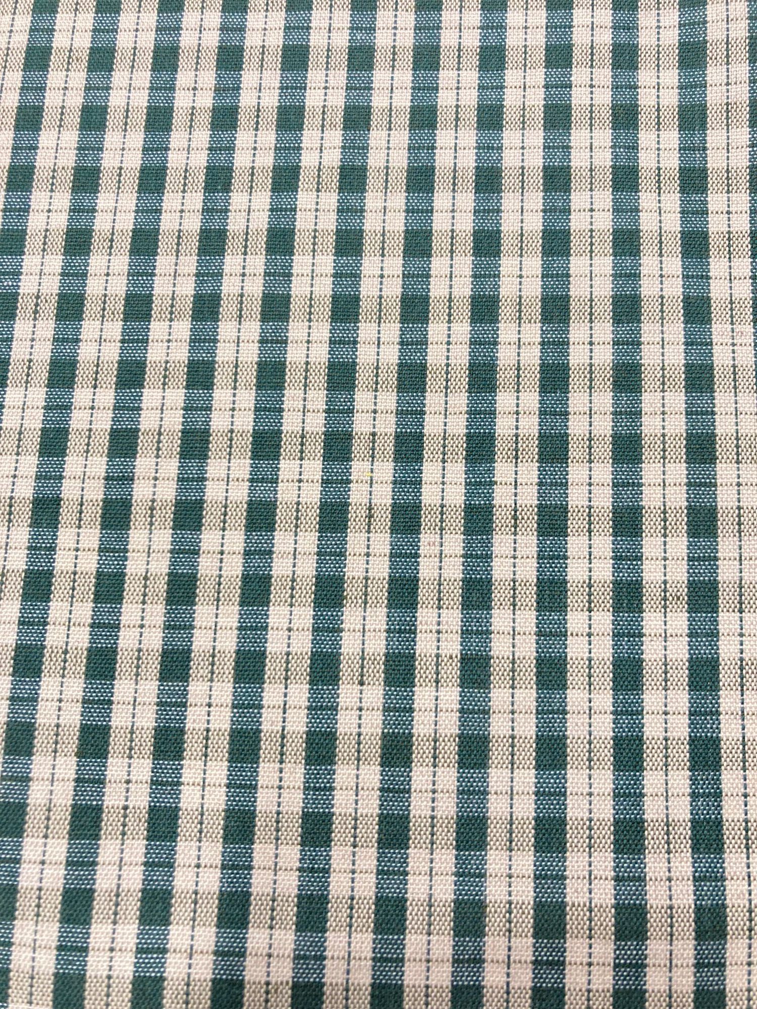 Algodón Creta cuadros verde