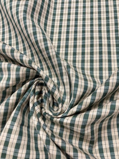 Algodón Creta cuadros verde