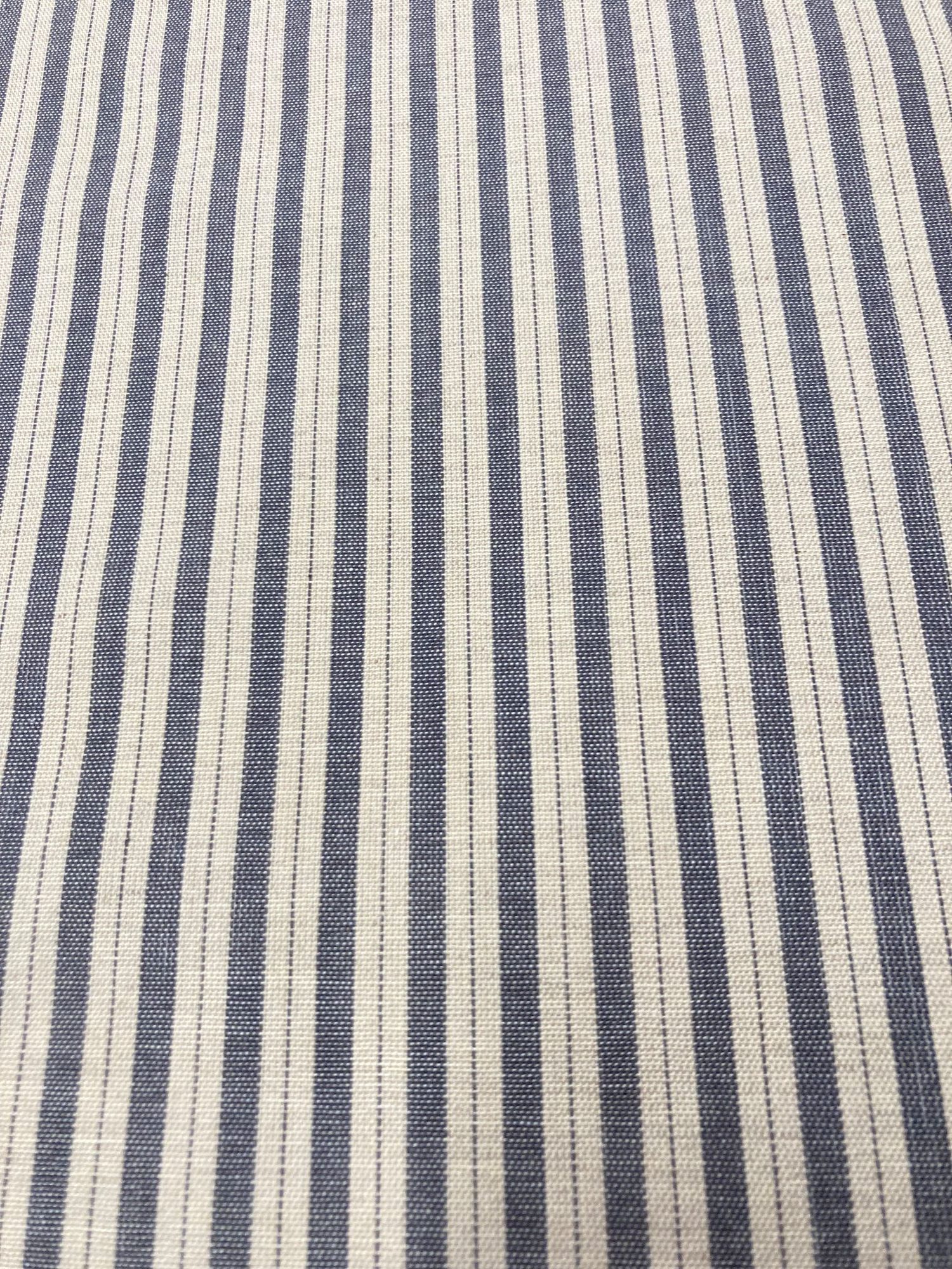 Algodón Creta rayas gris