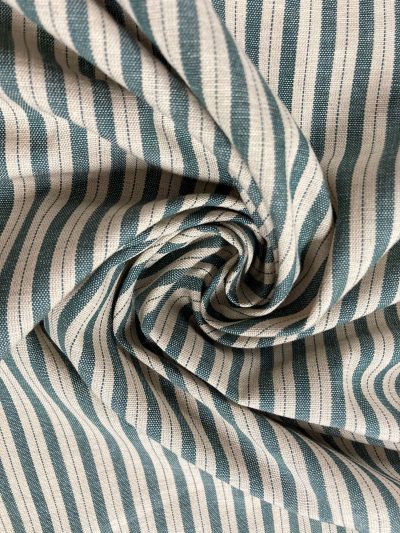Algodón Creta rayas verde